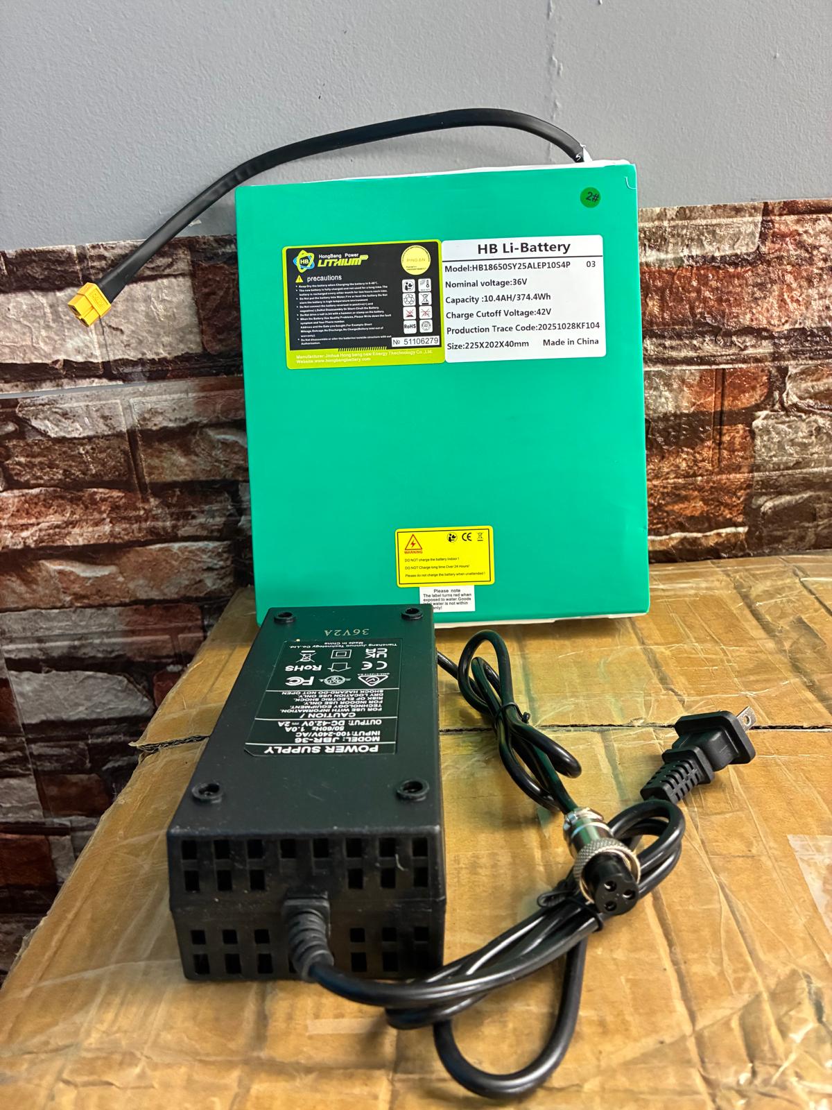 36 Volt 10.4 AH Battery with Charger – Compatible with Rubicon FX03, Compatible with Klano KX30, Compatible with Comfygo MS3000, Compatible with LELEKUAI, Compatible with Dragon Mobile EX 4 Wheel Mobility Scooters Models