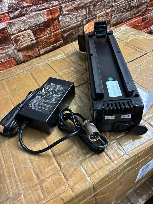 24 Volt 10 AH Battery with Charger – Compatible with Pride Mobility Jazzy Carbon and Compatible with Rubicon DX06 (BC-EA5516) models.