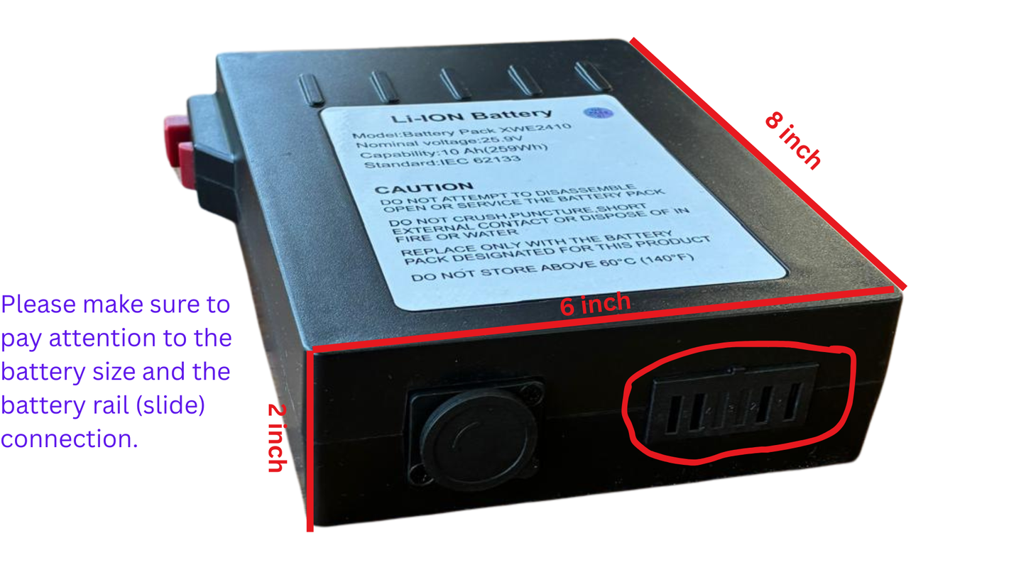 24 Volt 10 AH Lithium-ion Battery for Verpal, Movex, Goldseason Electric Wheelchairs