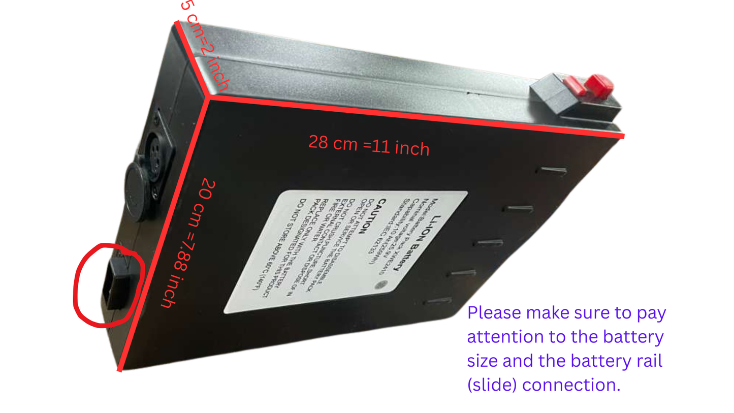 24 Volt 10 AH Lithium-ion Battery for Verpal, Goldseason Electric Wheelchairs-Big Size Battery