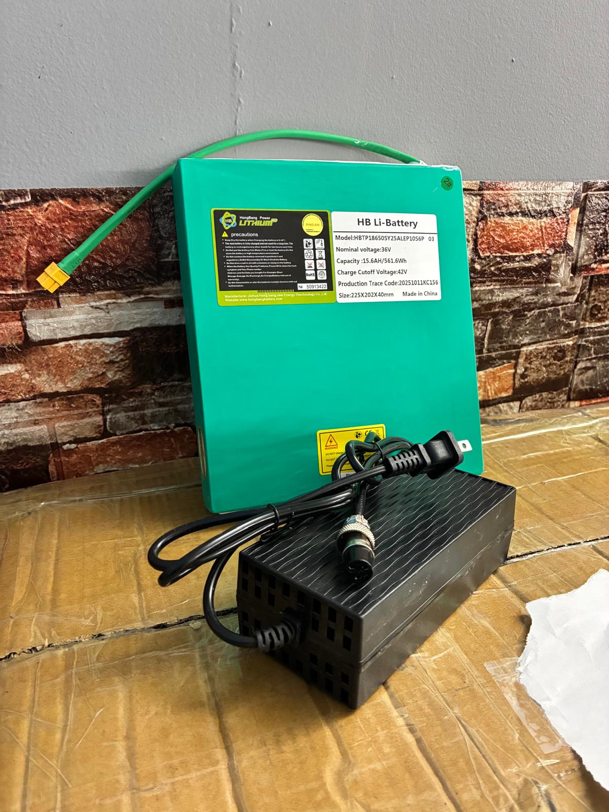 36 Volt 15.6 AH Battery with Charger – Compatible with Rubicon FX03, Compatible with Klano KX30, Compatible with Comfygo MS3000, Compatible with LELEKUAI, Compatible with Dragon Mobile EX 4 Wheel Mobility Scooters Models