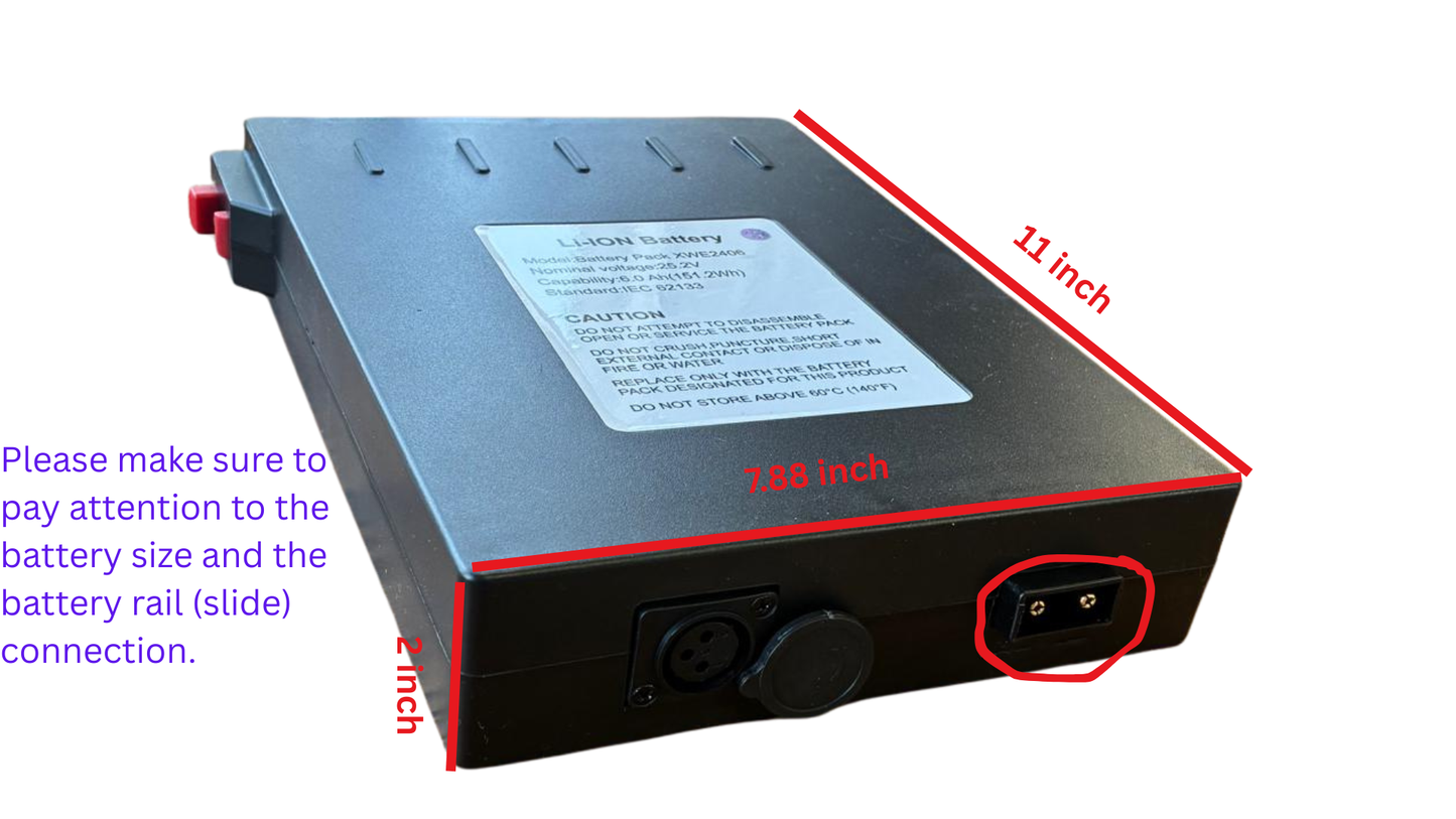 24 Volt 6 AH Lithium-ion Battery for Verpal, Goldseason Electric Wheelchairs-Big Size Battery