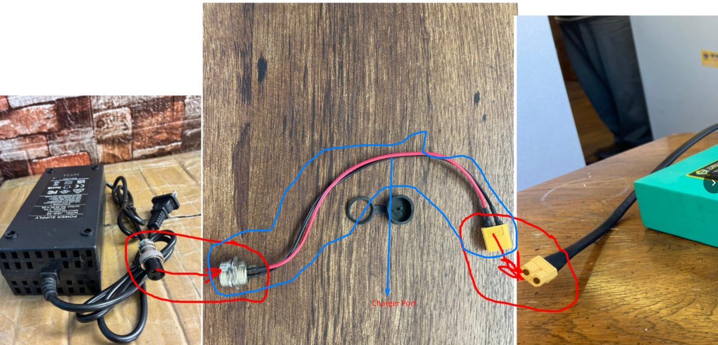 Charger Port for Rubicon FX03, Klano KX30, Comfygo MS3000, LELEKUAI, Dragon Mobile EX 4 Wheel Mobility Scooters Models