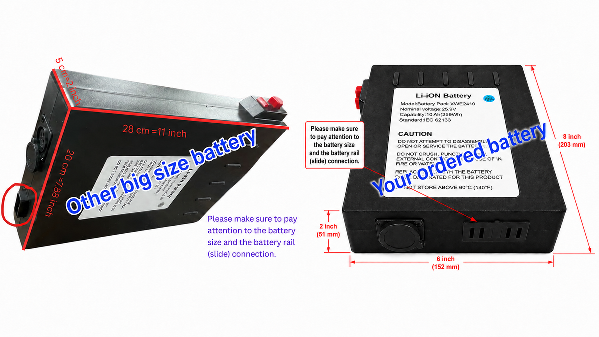 24V 10Ah Battery for Verpal, Movex & Goldseason Wheelchairs