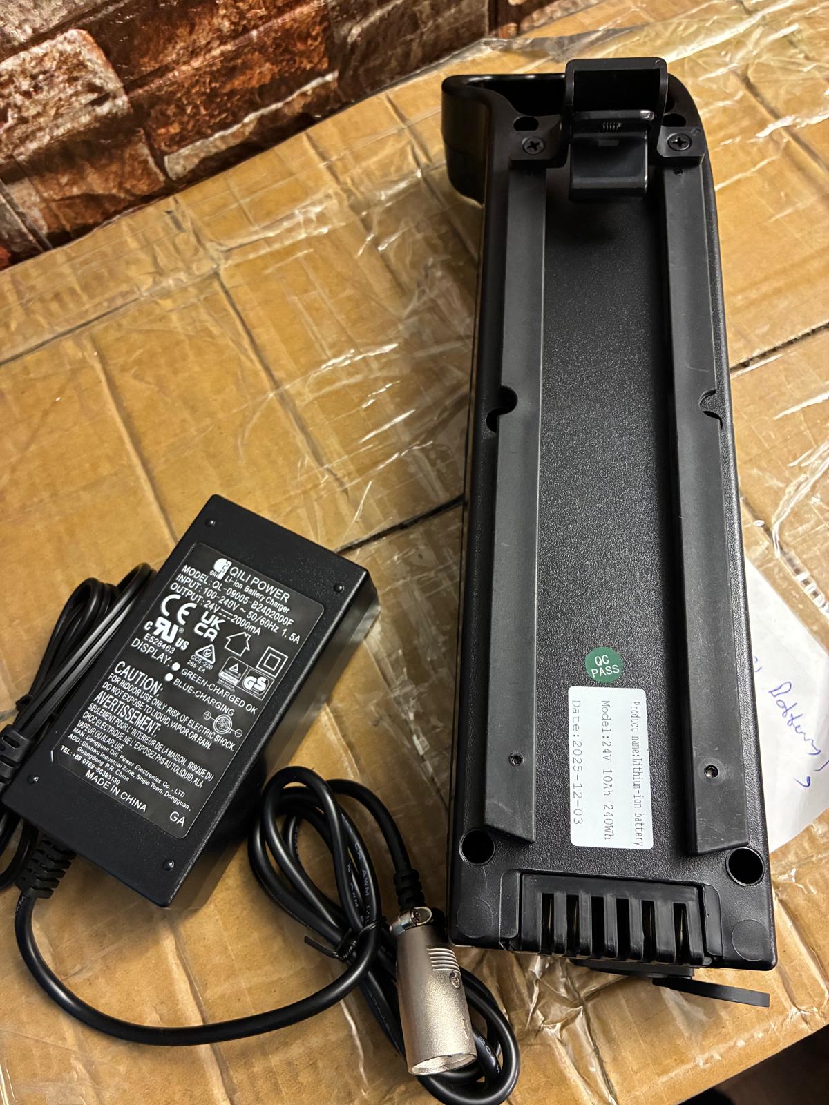 24 Volt 10 AH Battery with Charger – Compatible with Pride Mobility Jazzy Carbon and Compatible with Rubicon DX06 (BC-EA5516) models.