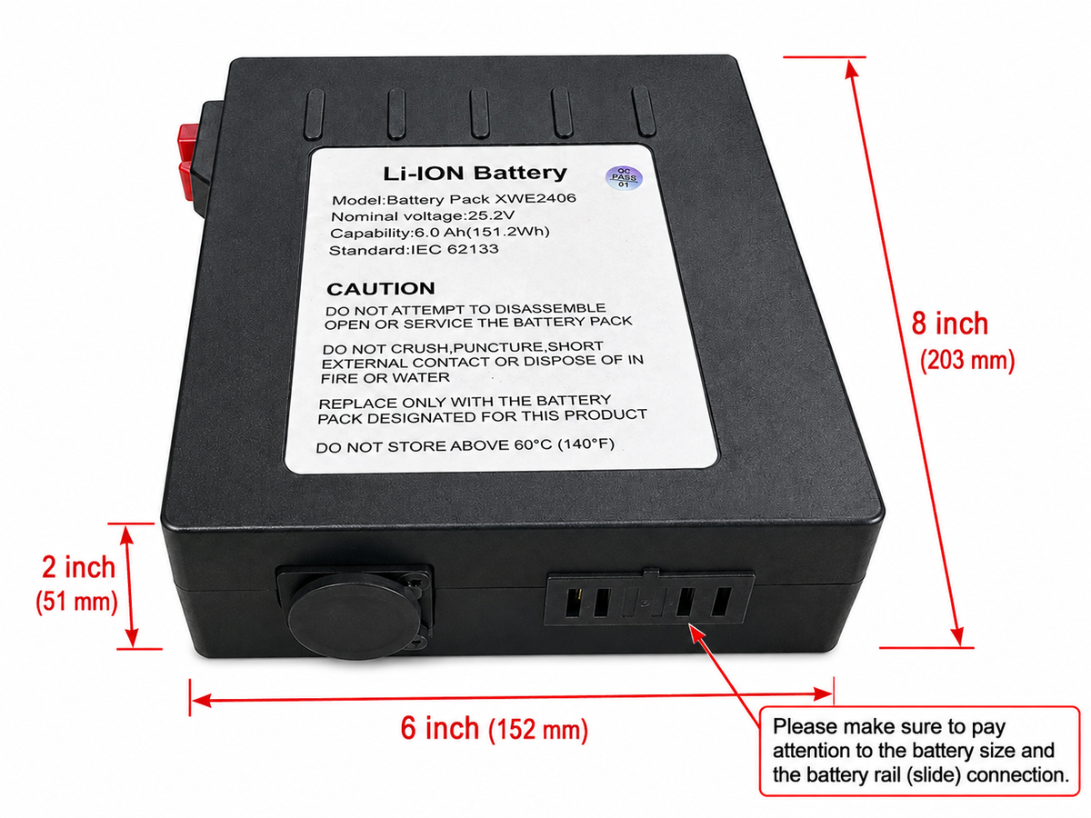 24V 6Ah Battery for Verpal, Movex & Goldseason Wheelchairs