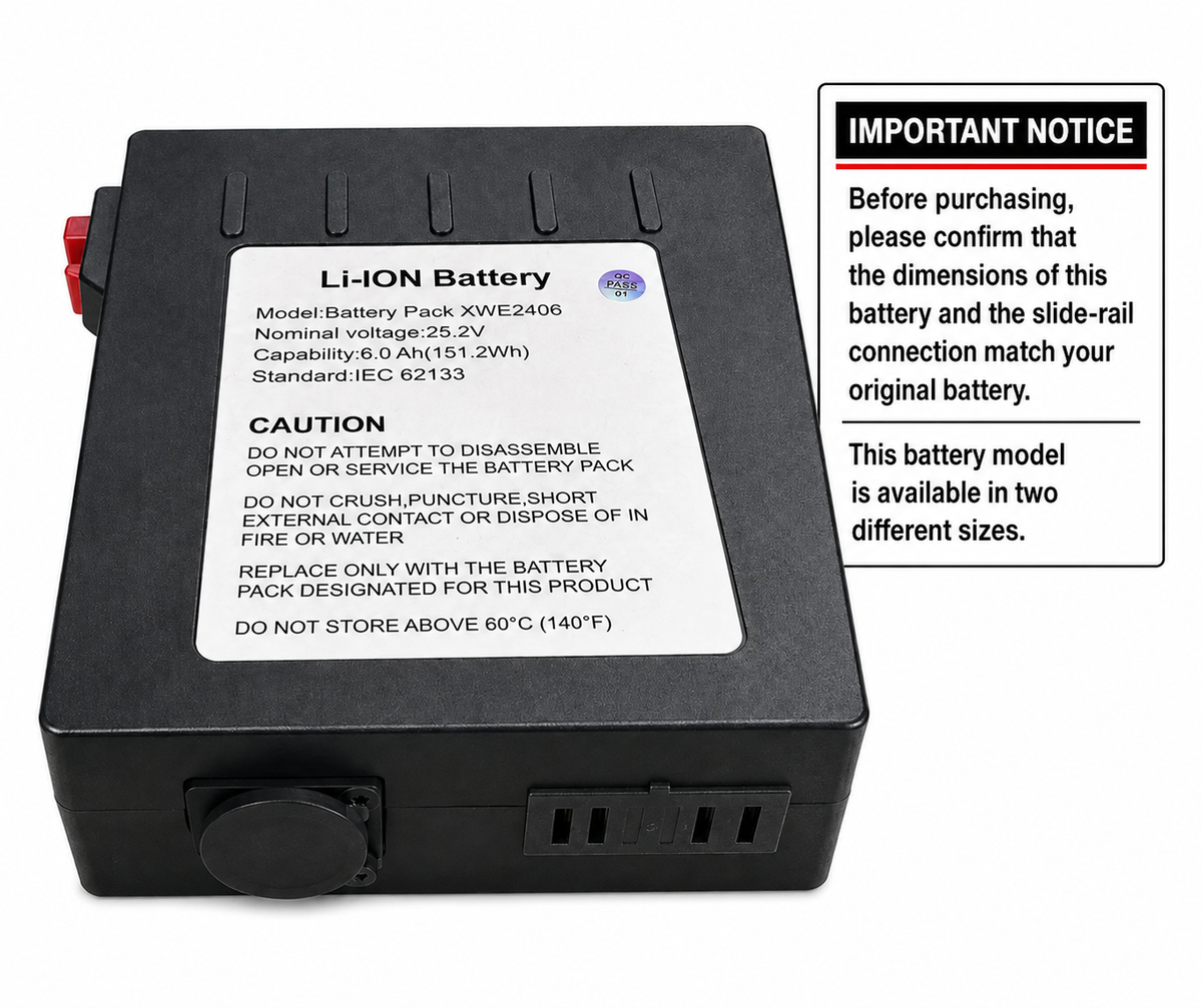 24V 6Ah Battery for Verpal, Movex & Goldseason Wheelchairs