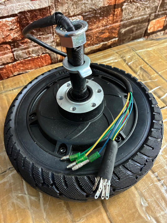 Left Side Solid Rear Wheel with Motor for Rubicon FX03, Klano KX30, Comfygo MS3000, LELEKUAI, Dragon Mobile EX 4 Wheel Mobility Scooters Models