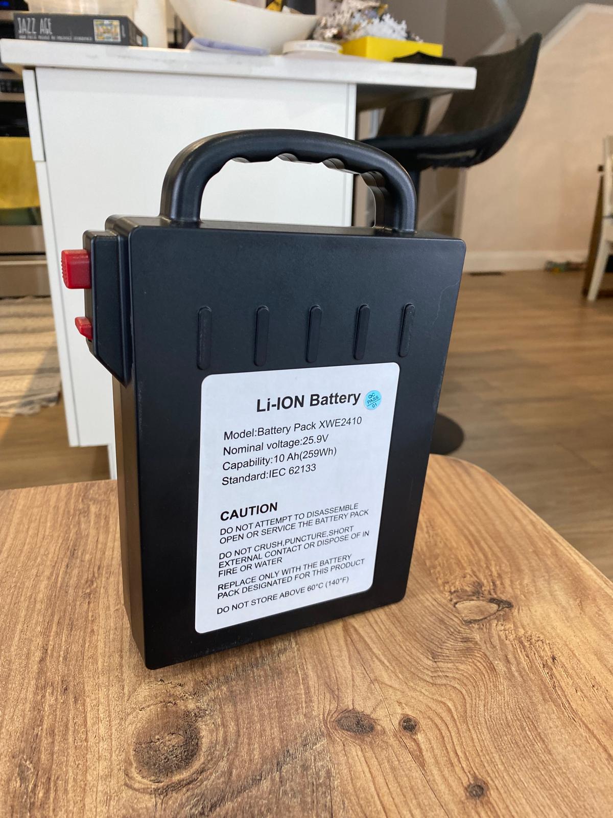 24 Volt 10 AH Lithium-ion Battery for Verpal, Movex, Goldseason Electric Wheelchairs