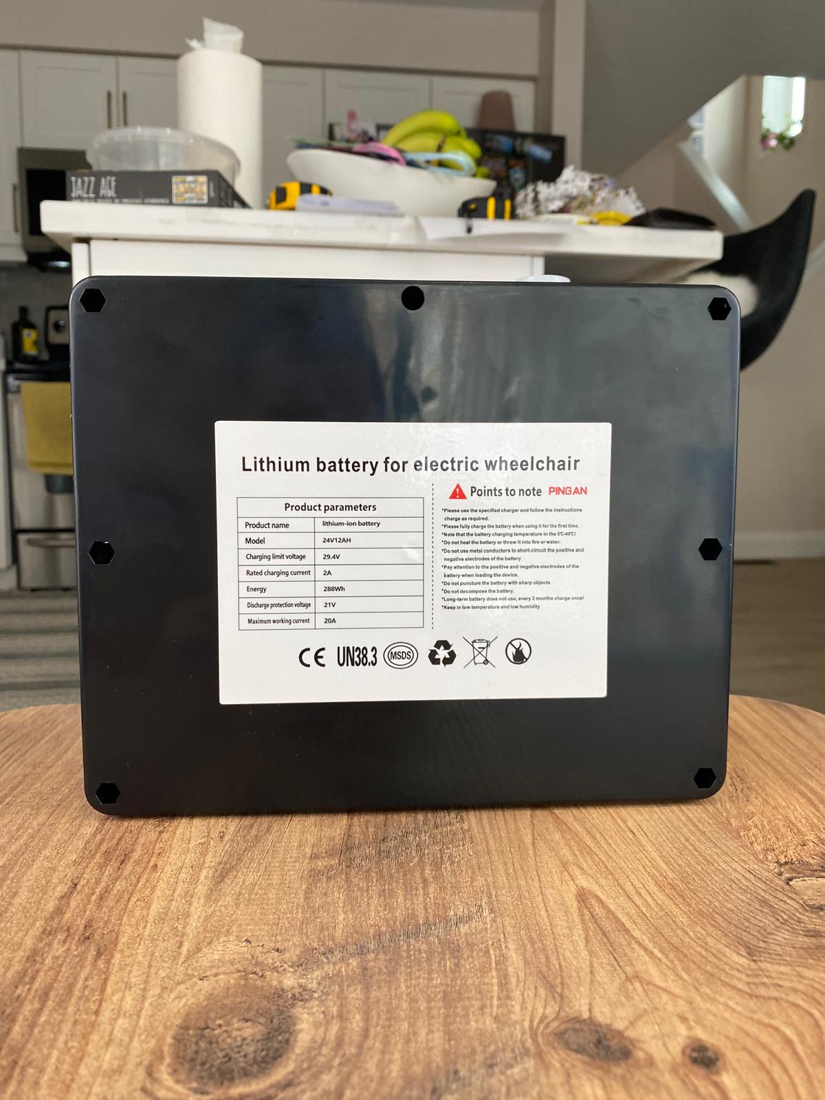 24 Volt 12 AH Battery- Airline Approved Compatible with Rubicon, Klano, Culver Mobility, Comfygo Models