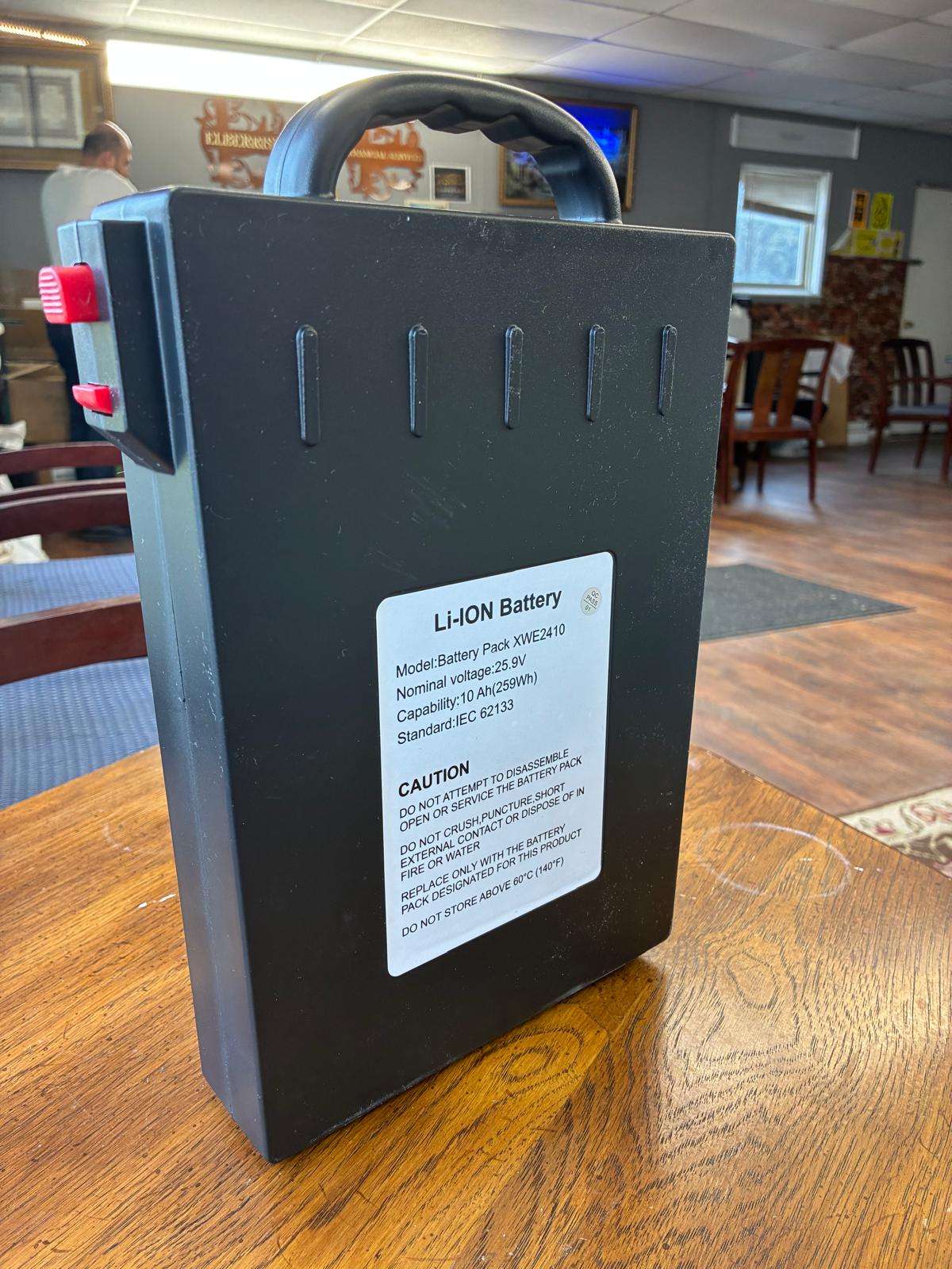 24 Volt 10 AH Lithium-ion Battery for Verpal, Goldseason Electric Wheelchairs-Big Size Battery