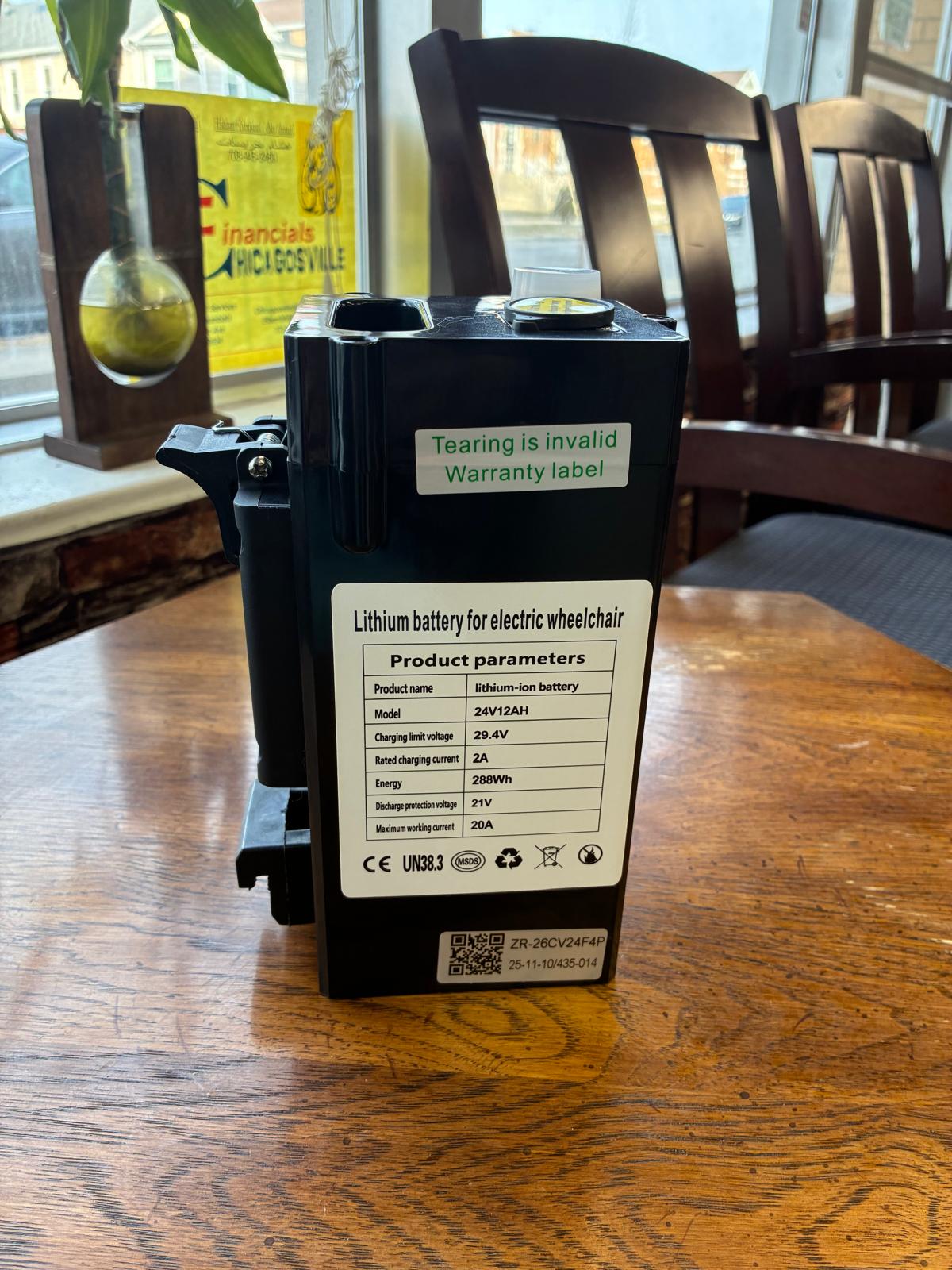 24 Volt 12 AH Battery- Airline Approved Compatible with Rubicon, Klano, Sonix Models