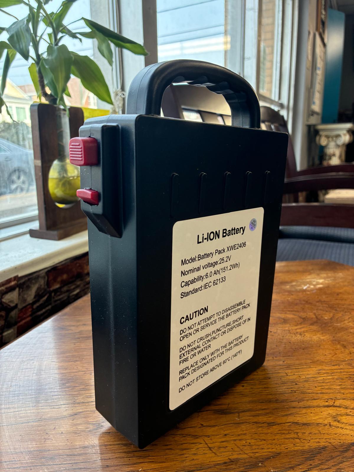 24 Volt 6 AH Lithium-ion Battery for Verpal, Movex, Goldseason Electric Wheelchairs