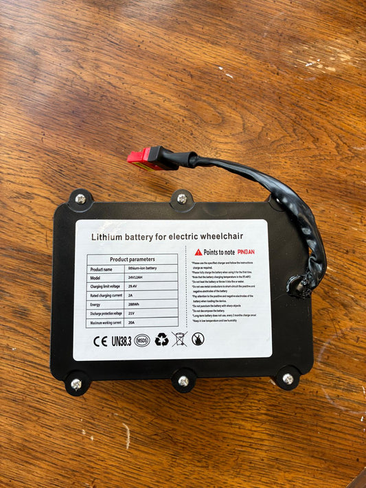 24V 12Ah Battery for Rubicon DX01, Klano KL10, Comfygo 6011 & Culver Artemis